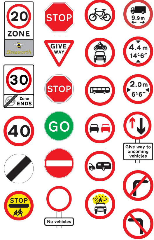 علامات المرور في بريطانيا